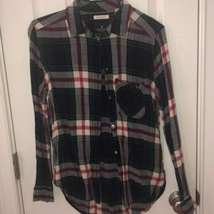 Boy friend fit flannel button down